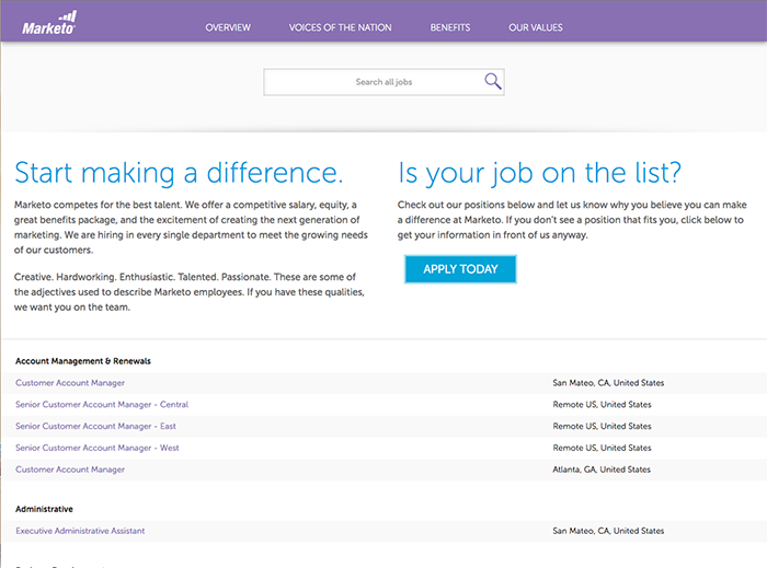 Marketo Career Page Tip 6